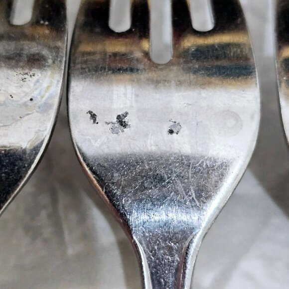 Stanley Roberts Melody Flatware Set/10 mixed Rogers floral scrolls black accent - Picture 8 of 9